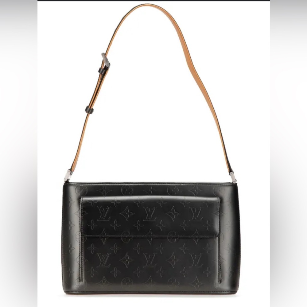 Louis Vuitton Monogram Black and Tan Shoulder Bag